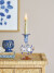 Creative Collection - Phila Lysestage - Blå - Glas - 17X11 Cm