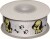 Dekobånd Hvid Mhunde 25Mm 10M - Polyester