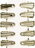 Dekorationsklemmer - L 27 Mm - B 14 Mm - Guld - 10 Stk