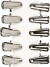 Dekorationsklemmer - L 27 Mm - B 14 Mm - Sølv - 10 Stk
