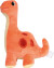 Smallstuff - Dinosaur Bamse - Orange - 19 Cm