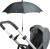 Dooky - Parasol Uv50 - Sort - 76 Cm Diameter