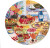 Eeboo - Mediterranean Table - 500 Piece Round Puzzle - Rundt Puslespil