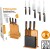 Fiskars - Functional Form - Knivsæt Og Knivblok - 6 Dele - Bambus
