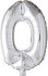 Tal Ballon - Folie - 0 - Sølv - H 41 Cm