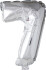 Tal Ballon - Folie - 7 - Sølv - H 41 Cm