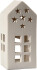 Fyrfadsstage - H 16 Cm - Str 7X7 Cm - Hvid - 8 Stk