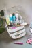 Gillian Jones - Makeup Organizer Med Håndtag Og 2 Skuffer - Hvid - Stor