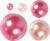 Halvperler - Selvklæbende - Pink - Str 2-8 Mm - 140 Stk