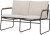 Bloomingville - Hampton Sofa - Sort - Metal - Havesofa - 2 Pers