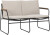 Bloomingville - Hampton Sofa - Sort - Metal - Havesofa - 2 Pers