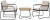Bloomingville - Hampton Sofa - Sort - Metal - Havesofa - 2 Pers