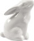 Hare - H 9 Cm - Ø 5 5 Cm - Hvid - 12 Stk