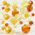 Harmoni Facetperlemix - Str 4-12 Mm - Hulstr 1-2 5 Mm - Gul - 32227 - 250 G