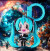 Hatsune Miku - Clip-On Nøglering - Assorteret