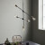 House Doctor - Pendel Lampe - Molecular - Sort Og Messing - H 78 Cm