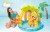Intex - Tropical Island Babypool - 45L - 102 X 86 Cm
