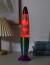 Itotal - Led Lava Lampe - Farveskiftende - Regnbue Base - Hvid Voks