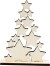 Juletræ I Træ - Stjerner - Julepynt - H 19 6 Cm