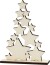 Juletræ I Træ - Stjerner - Julepynt - H 19 6 Cm