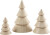Juletræer I Træ - Julepynt - H 5 7 5 10 Cm - 3 Stk
