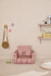Kids Concept - Foldbar Lænestol Til Børn - Clay Pink Striber - 44X42X38Cm