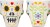 Kikkerland - Sugar Skull Shot Glasses - 2 Dødningehoved Shotglas