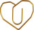 Klips - Hjerte - Str 30X20 Mm - Guld - 6 Stk