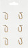 Klips - Hjerte - Str 30X20 Mm - Guld - 6 Stk