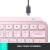 Logitech - Mx Keys Mini Trådløst Tastatur - Lyserød - Nordisk