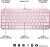 Logitech - Mx Keys Mini Trådløst Tastatur - Lyserød - Nordisk
