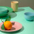 Lyngby Porcelæn - Rhombe Color Frokosttallerken 21 Cm - Rosa