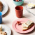 Lyngby Porcelæn - Rhombe Color Frokosttallerken 21 Cm - Rosa