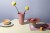 Lyngby Porcelæn - Rhombe Color Porcelænsvase 20 Cm - Rosa