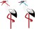 Magni - Fødselsstork I Træ - Rød Og Blå - 80 Cm