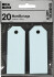 Manillamærker - Str 3X8 Cm - 220 G - Lyseblå - 20 Stk
