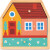 Mentari - House Puzzle - Knoppuslespil - 4 Brikker - Hus - Træ