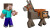 Minecraft - Figur Sæt - Steve Og Donkey - 2-Pak