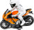 Tec-Toy - Orange Fjernstyret Motorcykel - Thunder Riders - Lys Lyd