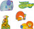 Moulin Roty - 5 Dyr Puslespil - 2-6 Brikker
