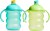 Munchkin - 2Pk Click Lock Bite-Proof Trainer Cup 6M - Bluegreen - 240 Ml