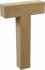 Bogstav Til Pynt - Pap - T - Stort Bogstav - 20X11 5 Cm