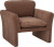 Bloomingville - Paseo Loungestol - Brun - Polyester Stof