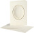 Passepartoutkort Med Kuvert - Oval Med Guldkant - Kort Str 10 5X15 Cm -