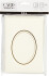 Passepartoutkort Med Kuvert - Oval Med Guldkant - Kort Str 10 5X15 Cm -