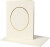 Passepartoutkort Med Kuvert - Oval Med Guldkant - Kort Str 10 5X15 Cm -