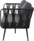 Bloomingville - Pavone Sofa - Sort - Metal - Havesofa - Flet