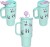 Penfection - To Go Krus Med Sugerør - Panda - Turquoise - 470 Ml
