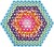 Perleplade - Oval Hjerte Hexagon Cirkel Firkant Stjerne - 6 Stk