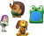 Toy Story 5 - Small Stars - 4 Figurer - Assorteret - Mattel Jlk59